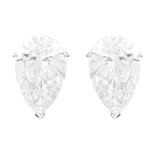 3.81 Carats Lab Grown Diamond 14K Gold Earrings