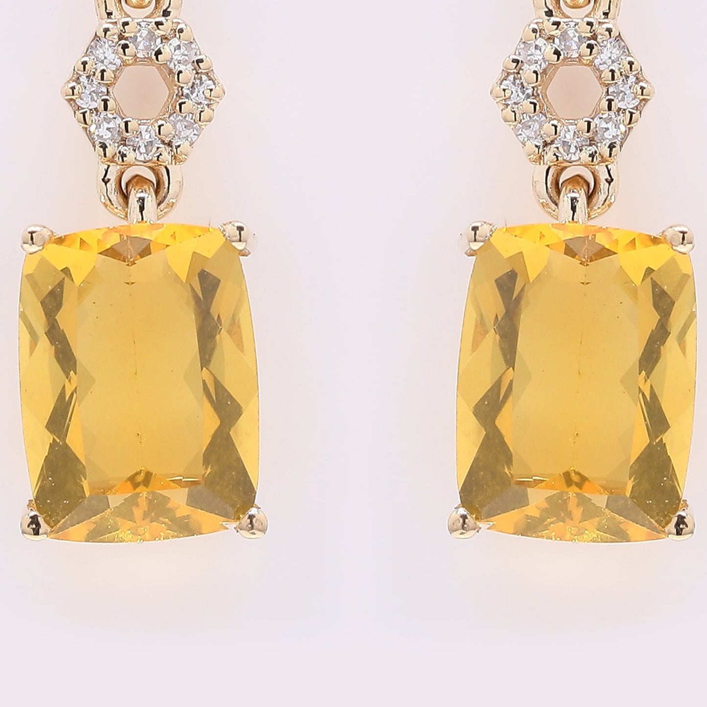 1.95 Ct Cushion Mixed Cut Natural Fire Opal 14K Gold Earrings