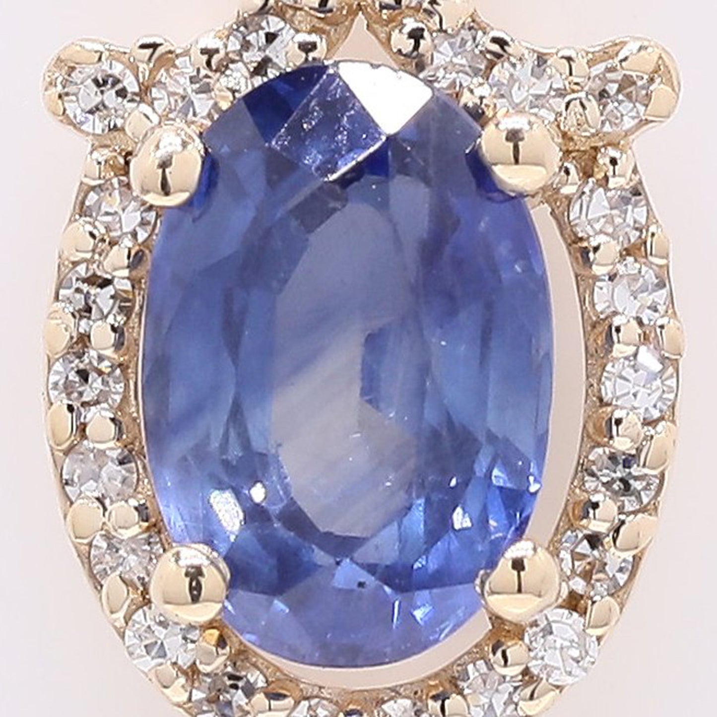 1.07 Ct Oval Mixed Cut Natural Sapphire 14K Gold Pendant