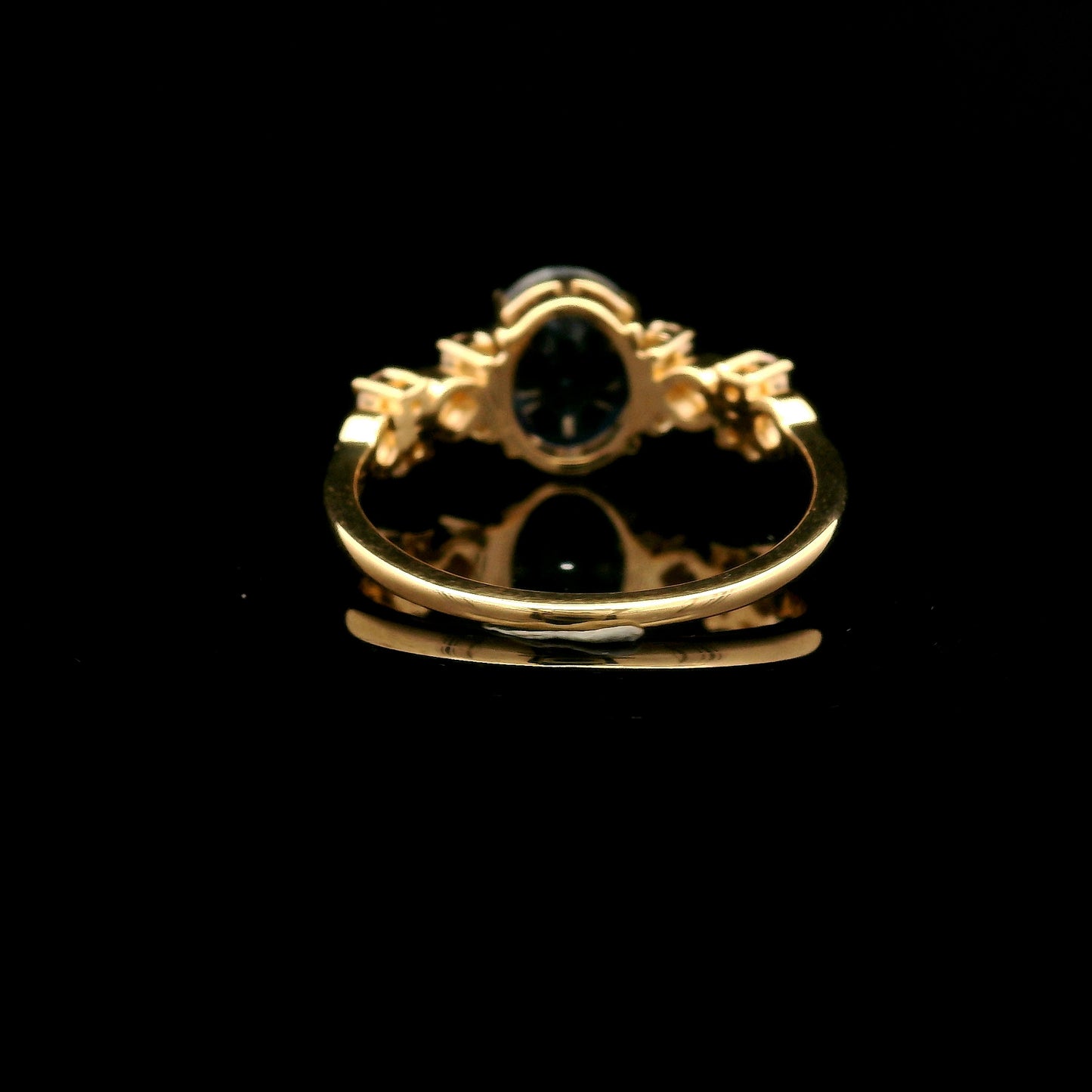 1.96 Ct Oval Mixed Cut Natural Corundum Sapphire 14K Gold Ring