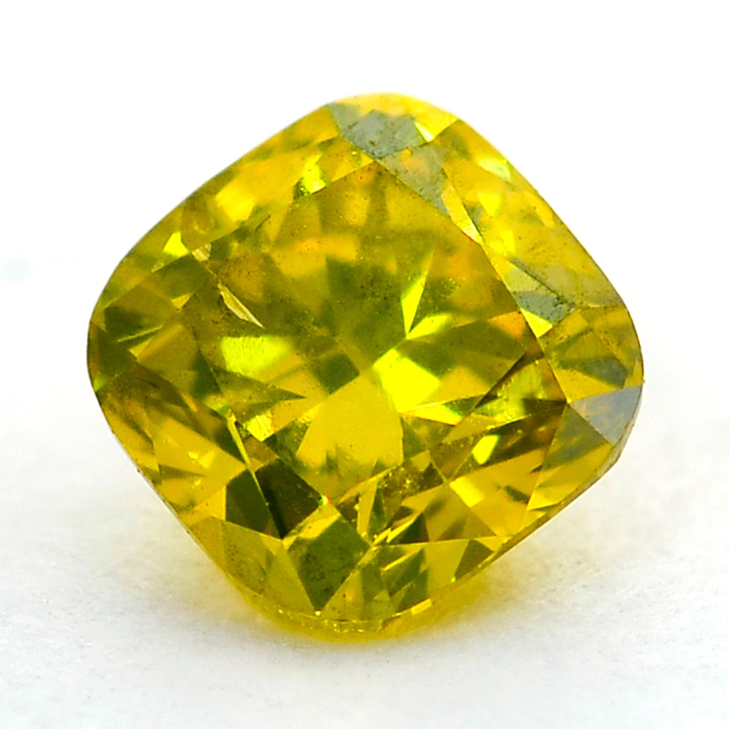 0.33 Yellow Diamond Cushion Loose Diamond