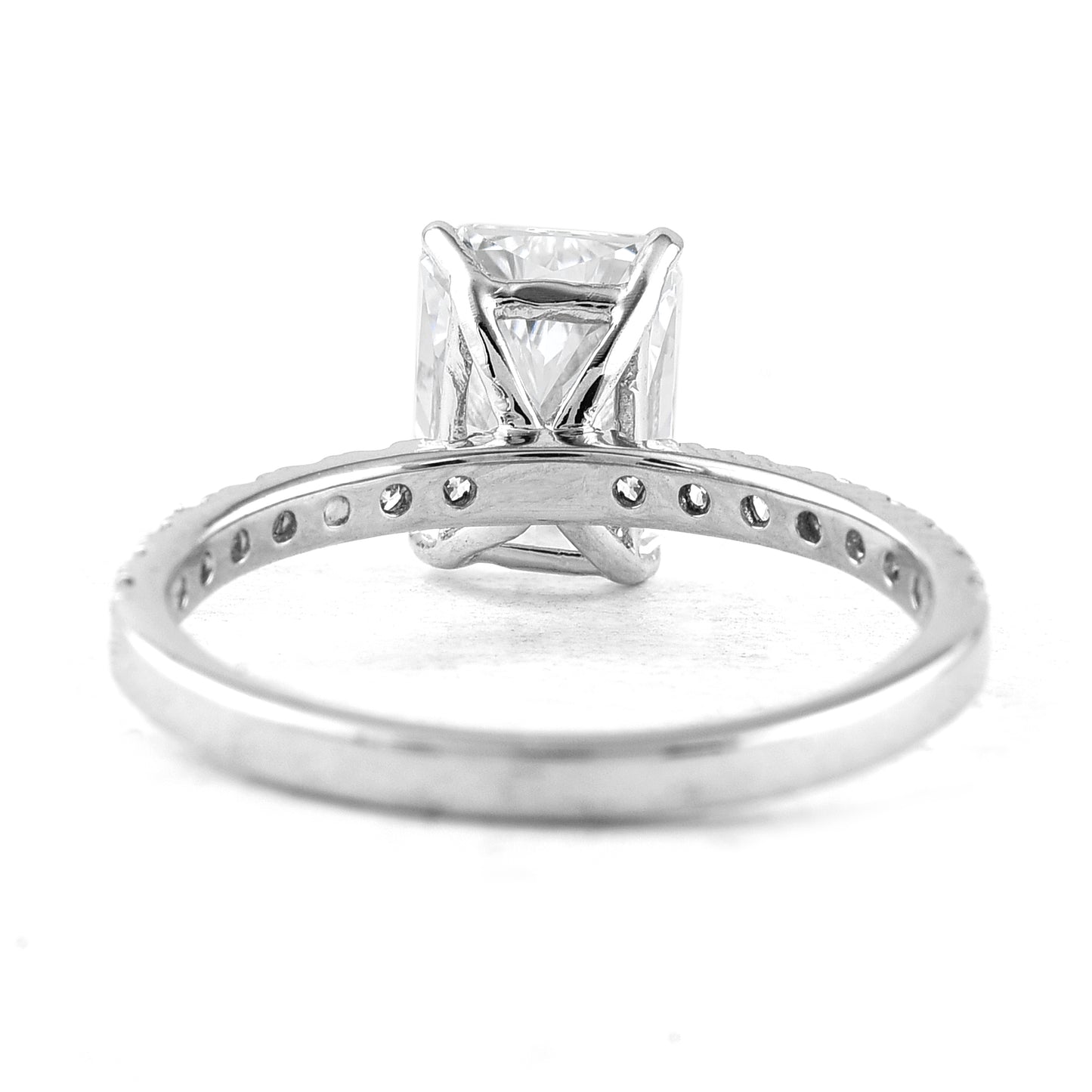 2.24 Ct Cut Cornere Rectangular Modifie Brilliant Lab Grown Diamond 950 Platinum Ring