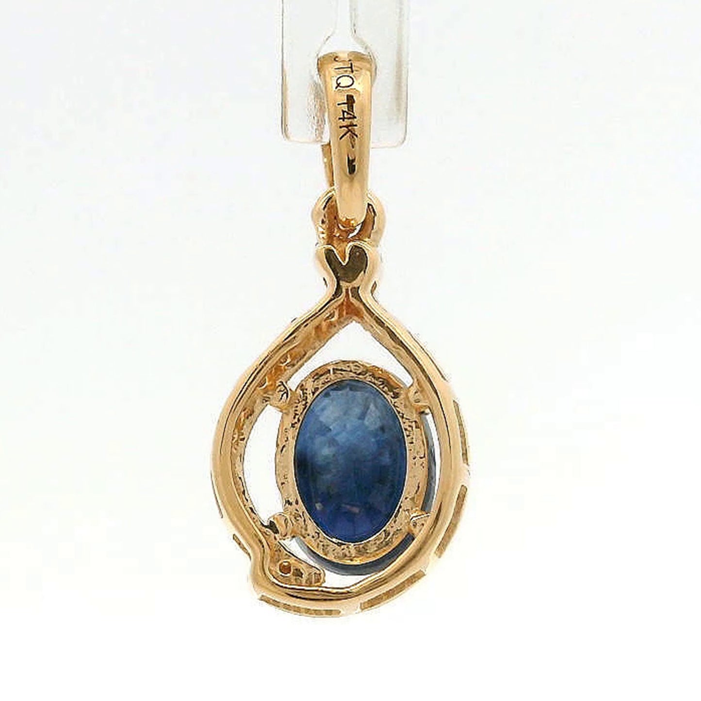 1.36 Ct Oval Sapphire 14K Gold Pendant