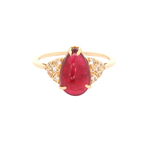 2.77 Ct Pear Tourmaline 14K Gold Ring