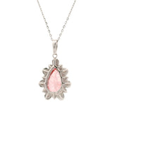 2.98 Carats Pink Lab Grown Diamond 14K Gold Pendant