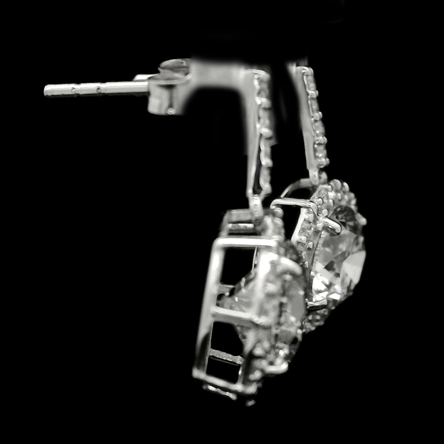 3.55 Carats Lab Grown Diamond 14K Gold Earrings
