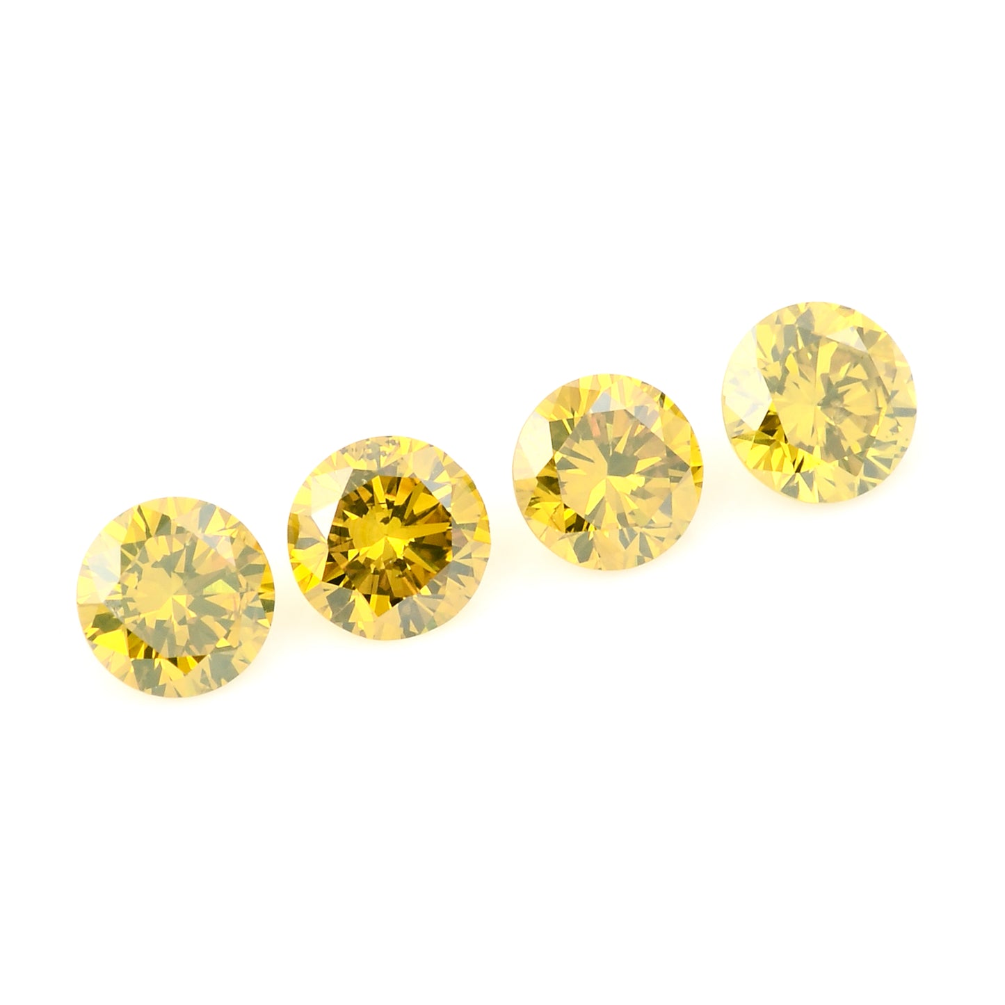 0.62 Yellow Diamond Round Loose Gemstone