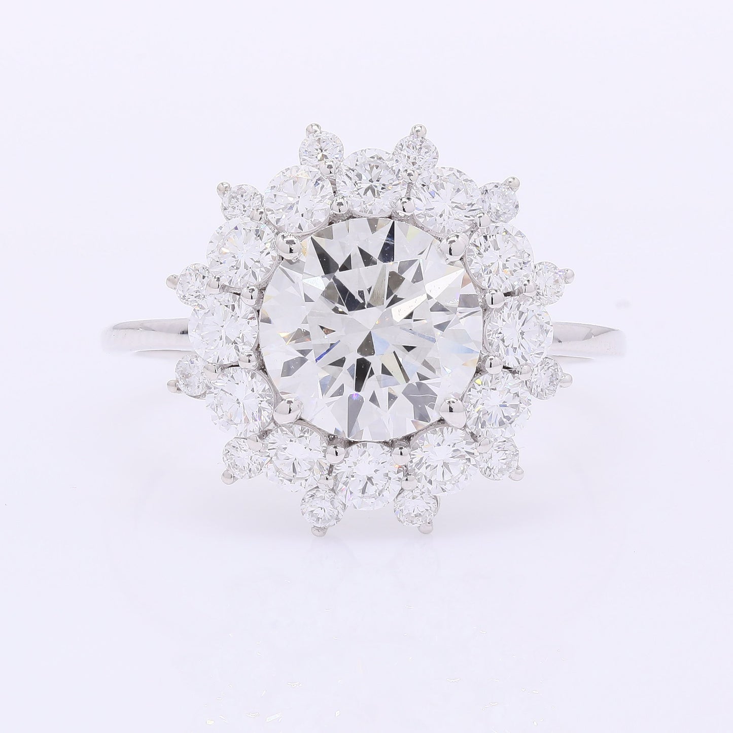 3.14 Carats Lab Grown Diamond 14K Gold Ring