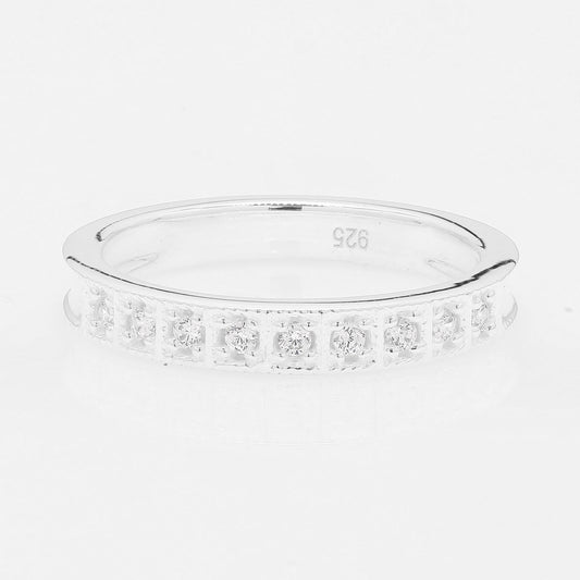 0.26 Ct Round Cubic Zirconia 925 Silver Ring
