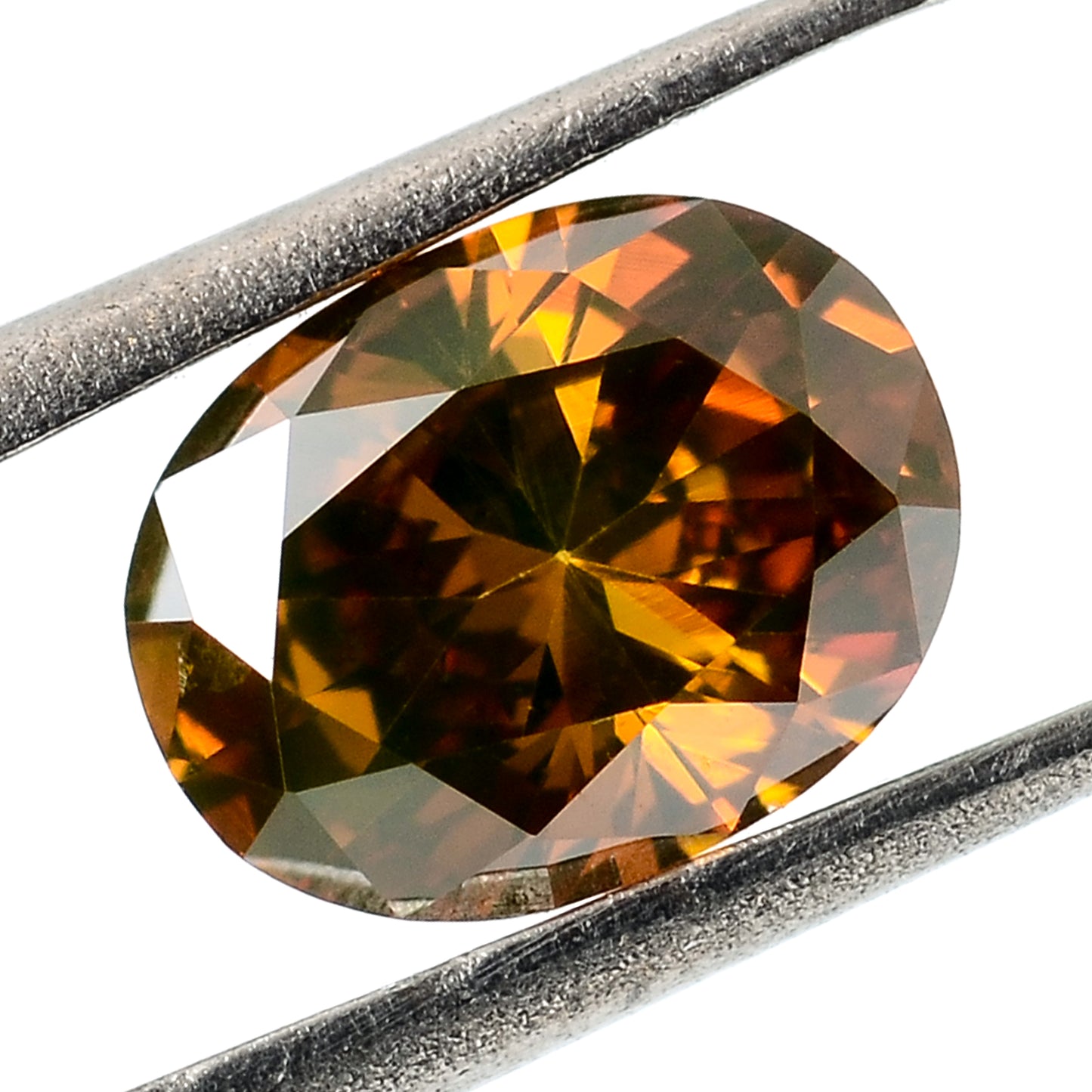 0.34 Carat Red Diamond Oval Loose Gemstone