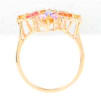 1.84 Ct Marquise Multi Sapphire 14K Gold Ring