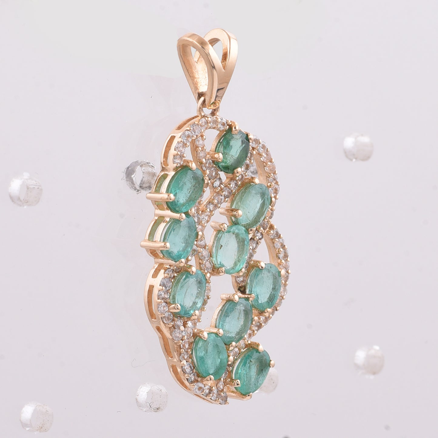 2.03 Ct Oval Natural Emerald 14K Gold Pendant