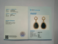 2.47 Ct Pear Natural Emerald 14K Gold Earrings