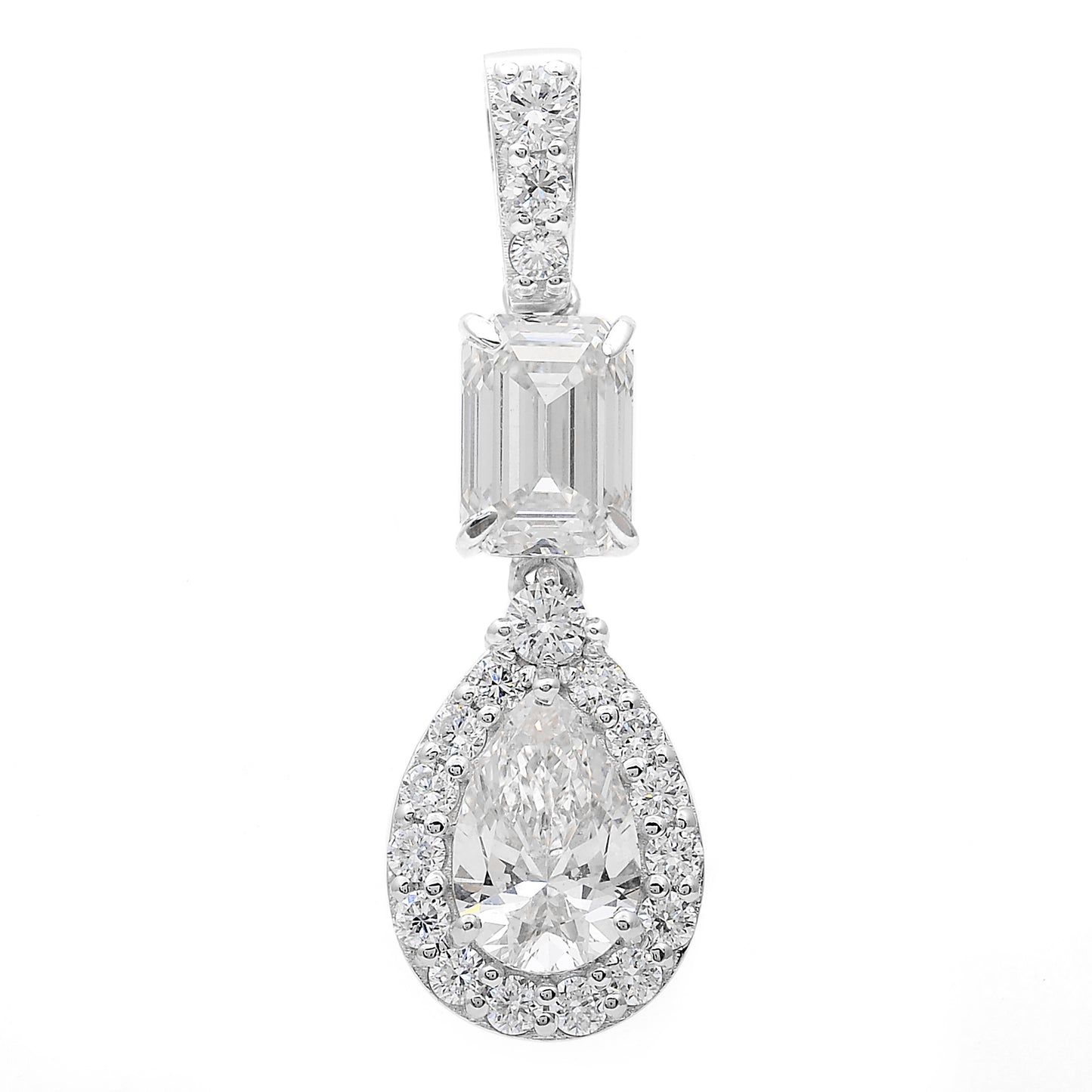 2.92 Carats Lab Grown Diamond 14K Gold Pendant