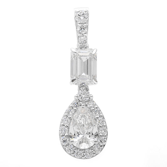 2.92 Carats Lab Grown Diamond 14K Gold Pendant