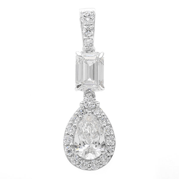 2.92 Carats Lab Grown Diamond 14K Gold Pendant
