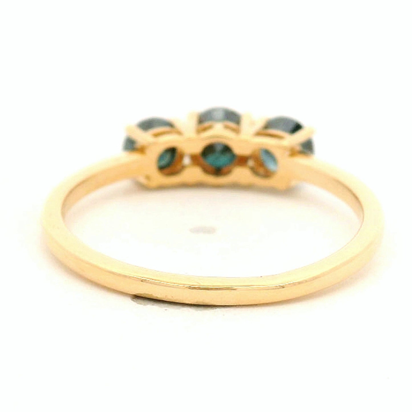 1.07 Ct Round Blue Diamond 14K Gold Ring