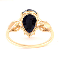 3.52 Carats Natrual Corundum Sapphire 14K Gold Ring