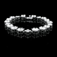 26.58 Ct Round Lab Grown Diamond 14K Gold Bracelet