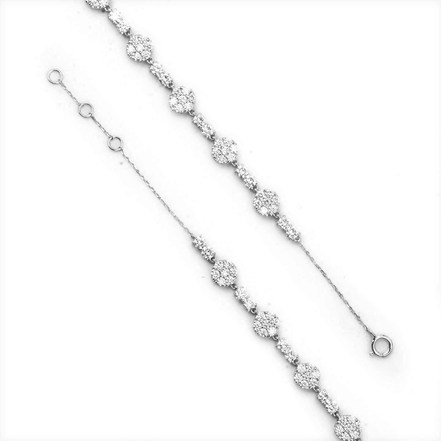 2.36 Carats Lab Grown Diamond 14K Gold Bracelet