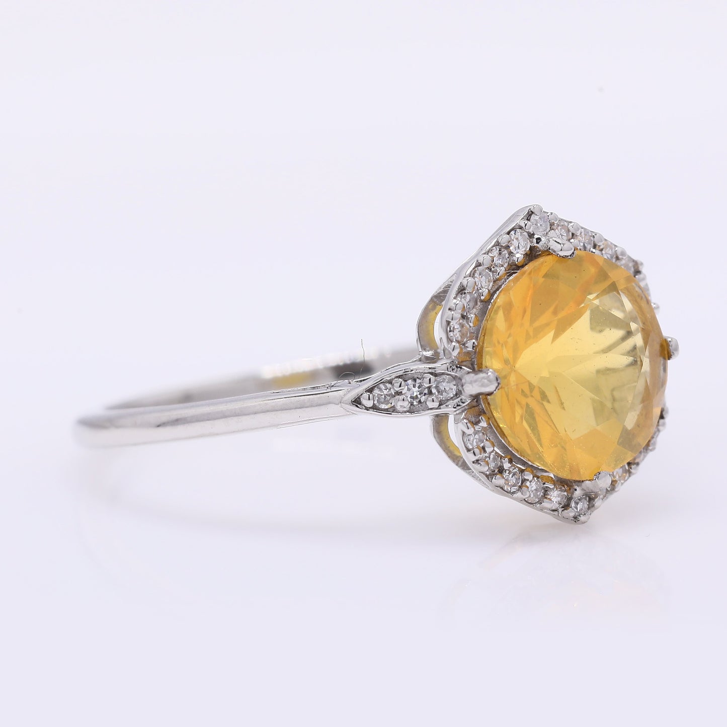 1.20 Ct Round Mixed Cut Natural Fire Opal 950 Platinum Ring