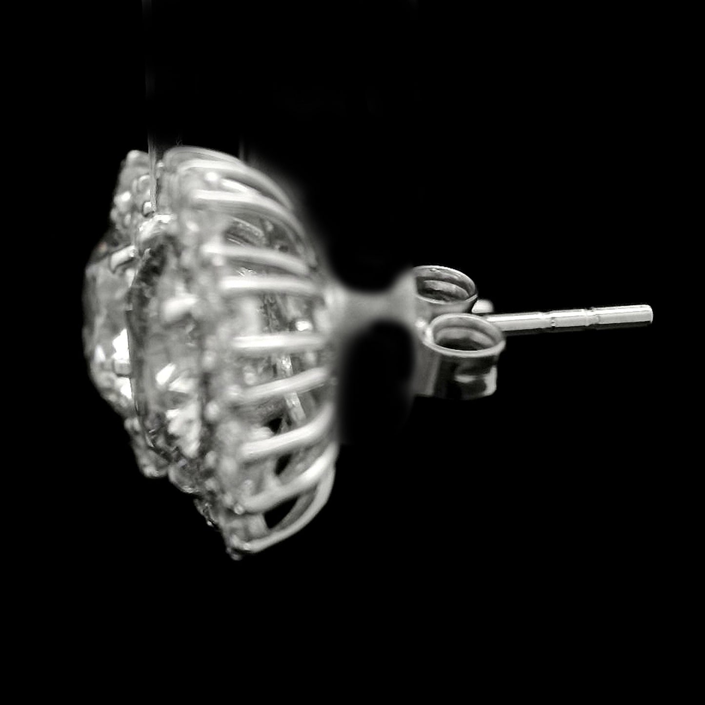 4.30 Carats Lab Grown Diamond 14K Gold Earrings