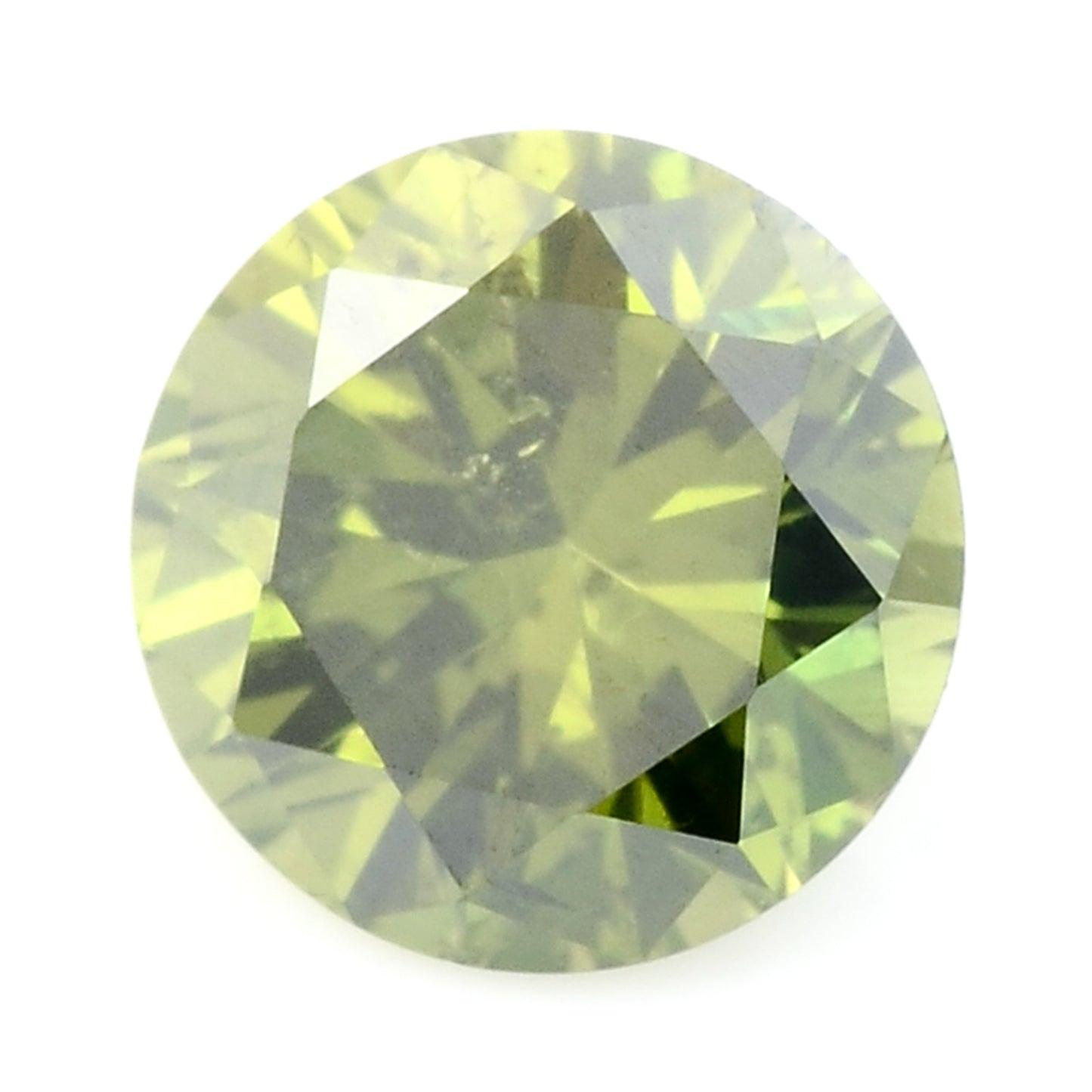 0.34 Green Diamond Round Loose Gemstone