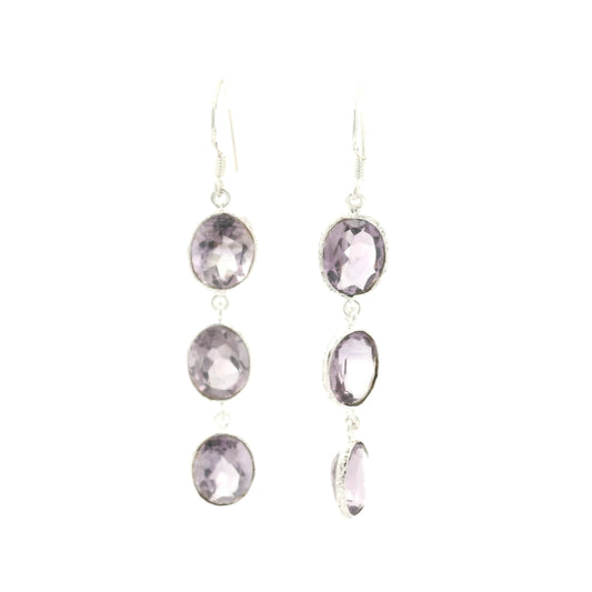 10.05 Ct Amethyst 925 Sterling Silver Earrings