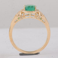 2.02 Ct Oval Emerald 9K Gold Ring