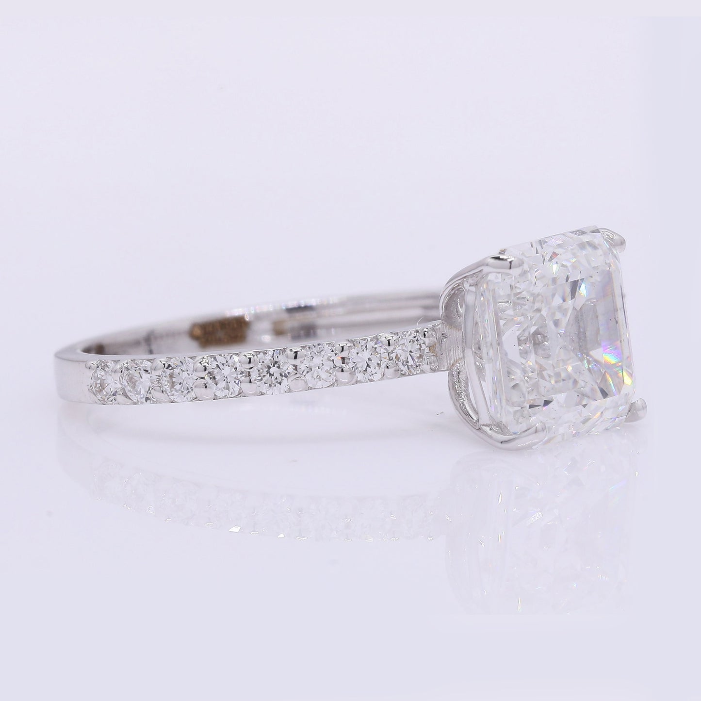 3.39 Carats Lab Grown Diamond 14K Gold Ring