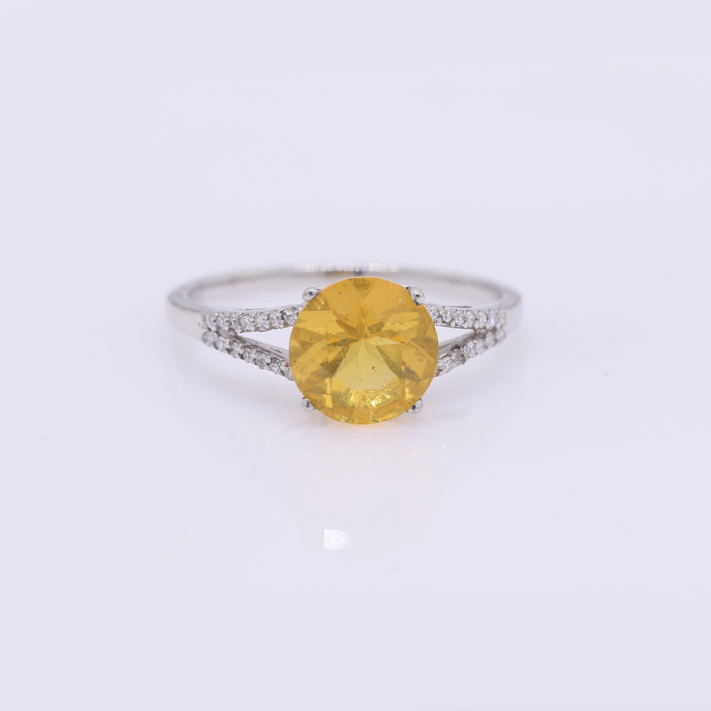 1.30 Ct Round Mixed Cut Natural Fire Opal 950 Platinum Ring