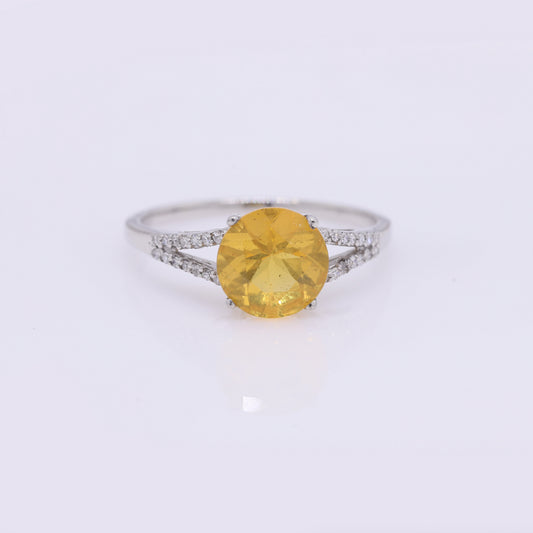 1.30 Ct Round Mixed Cut Natural Fire Opal 950 Platinum Ring