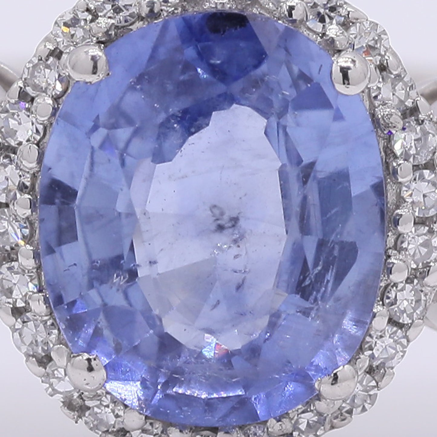 2.00 Ct Oval Mixed Cut Natural Sapphire 950 Platinum Ring