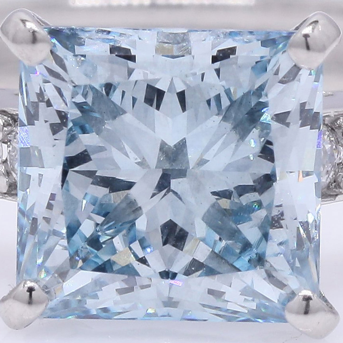 2.82 Ct Princess Cut Lab Grown Diamond 950 Platinum Ring