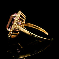 5.87 Ct Oval Kunzite 14K Gold Ring