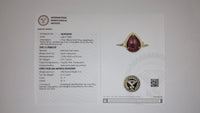 5.64 Ct Pear Cabochon Natural Tourmaline 14K Gold Ring