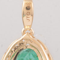 1.25 Ct Oval Emerald 9K Gold Pendant