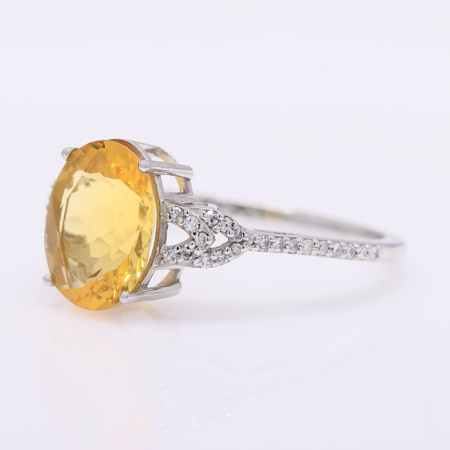 1.79 Ct Oval Mixed Cut Natural Fire Opal 950 Platinum Ring
