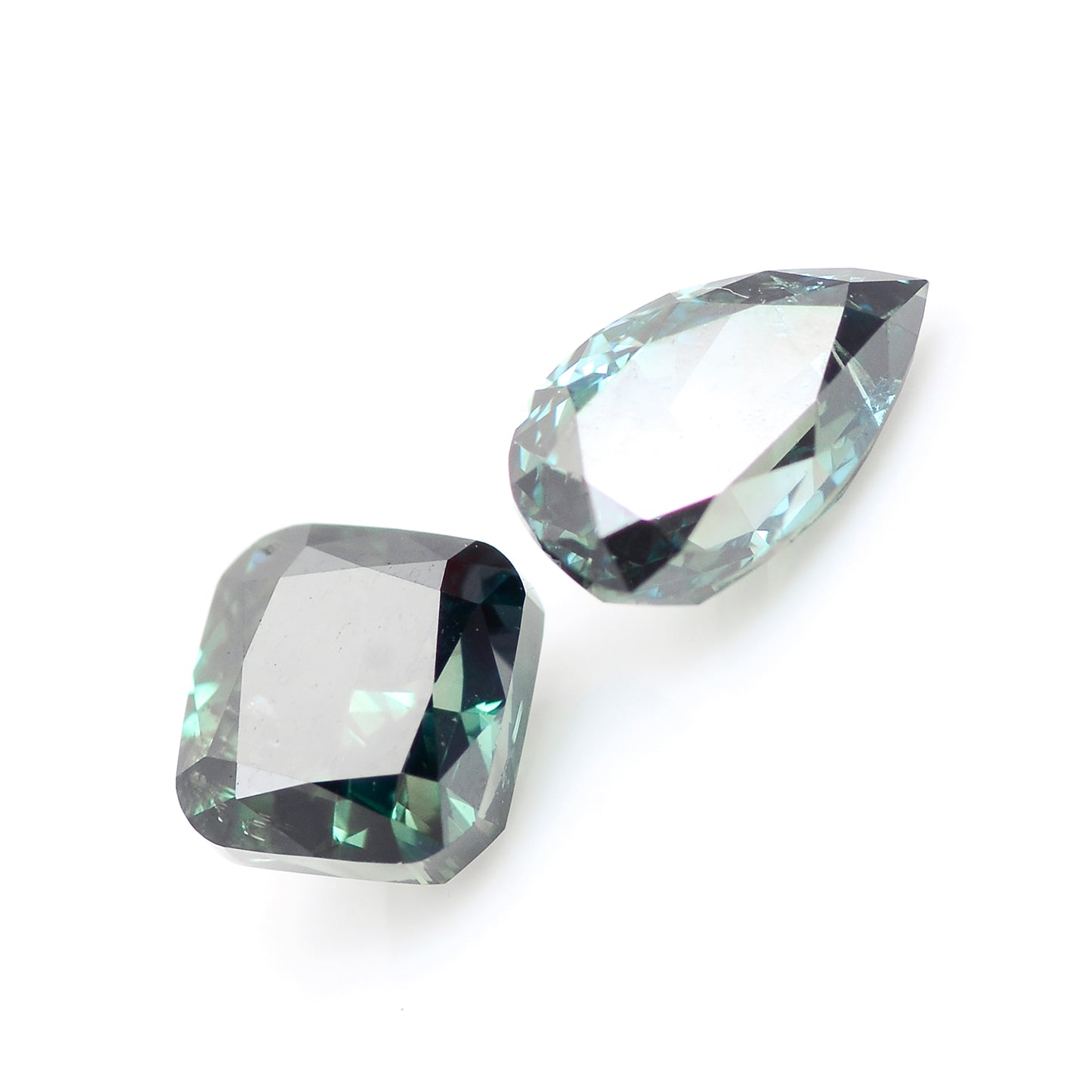 0.89 Blue Diamond Cushion, Pear Loose Diamond