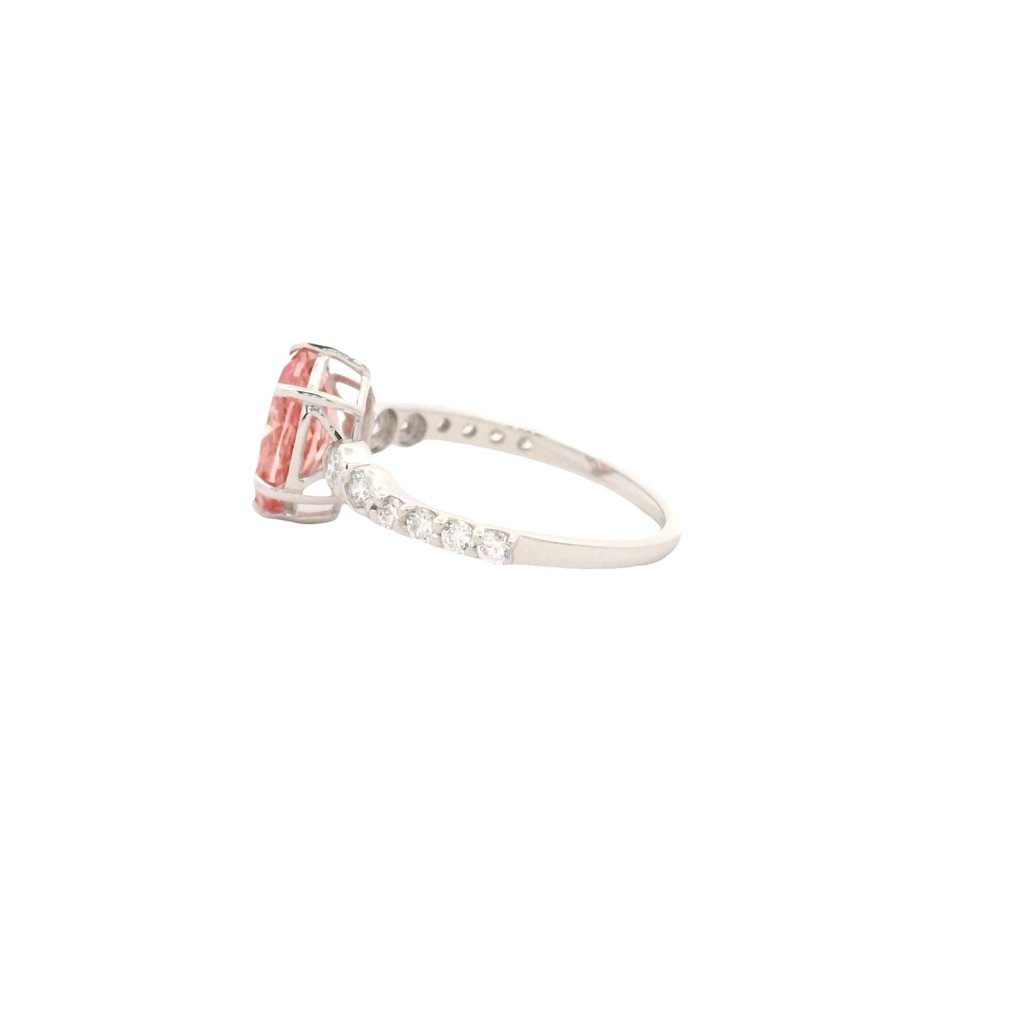 2.43 Carats Pink Lab Grown Diamond 14K Gold Ring
