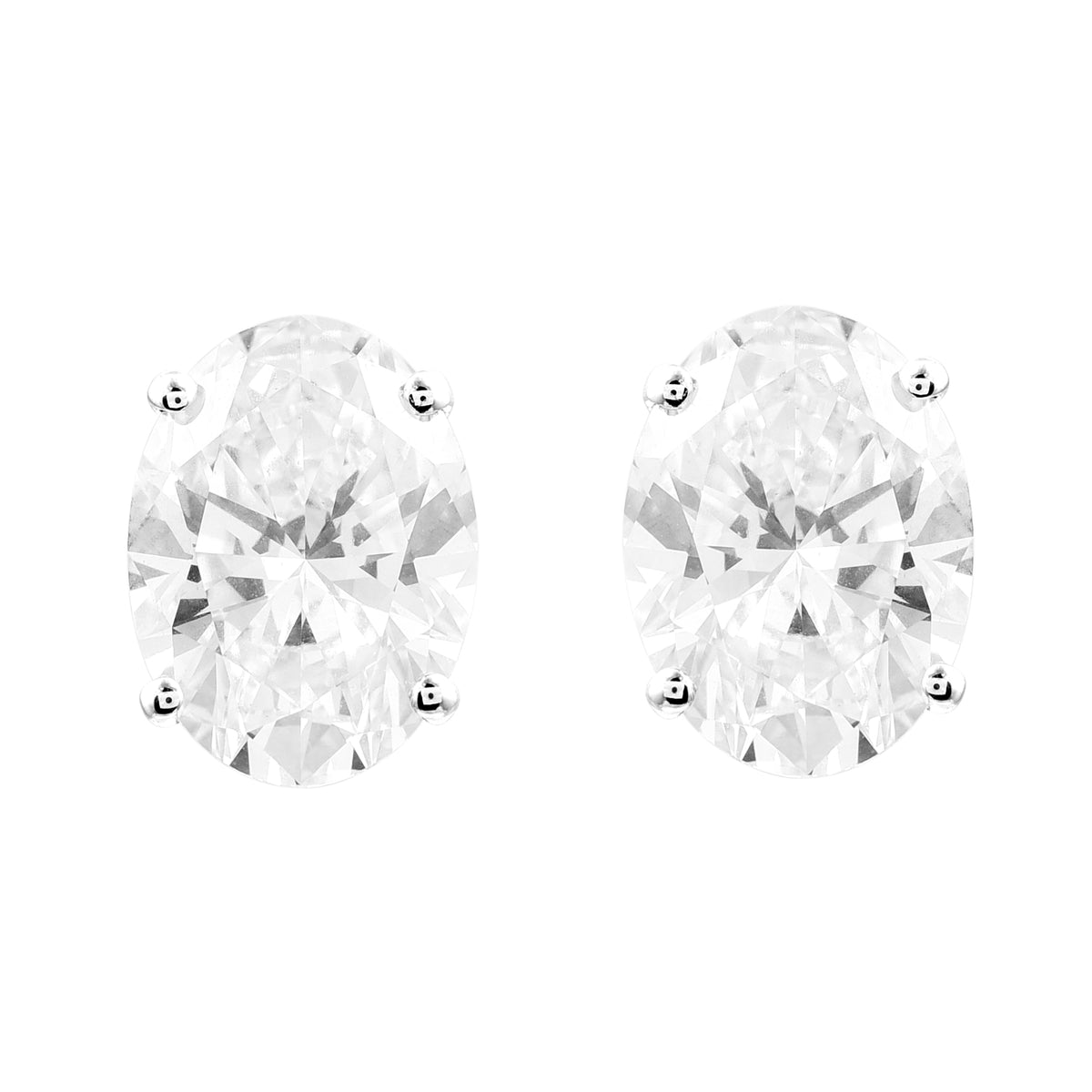3.84 Carats Lab Grown Diamond 14K Gold Earrings