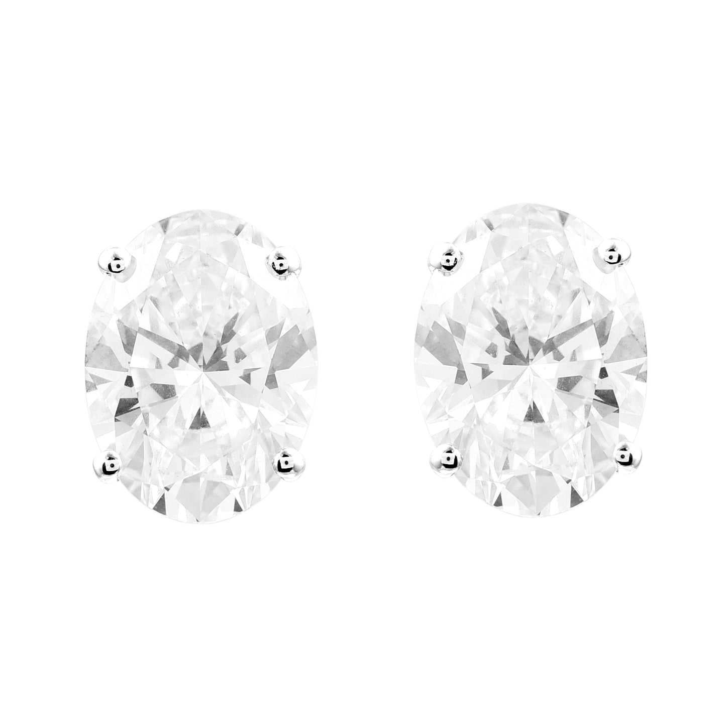 3.84 Carats Lab Grown Diamond 14K Gold Earrings