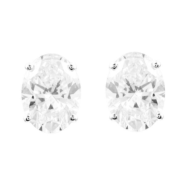 3.84 Carats Lab Grown Diamond 14K Gold Earrings