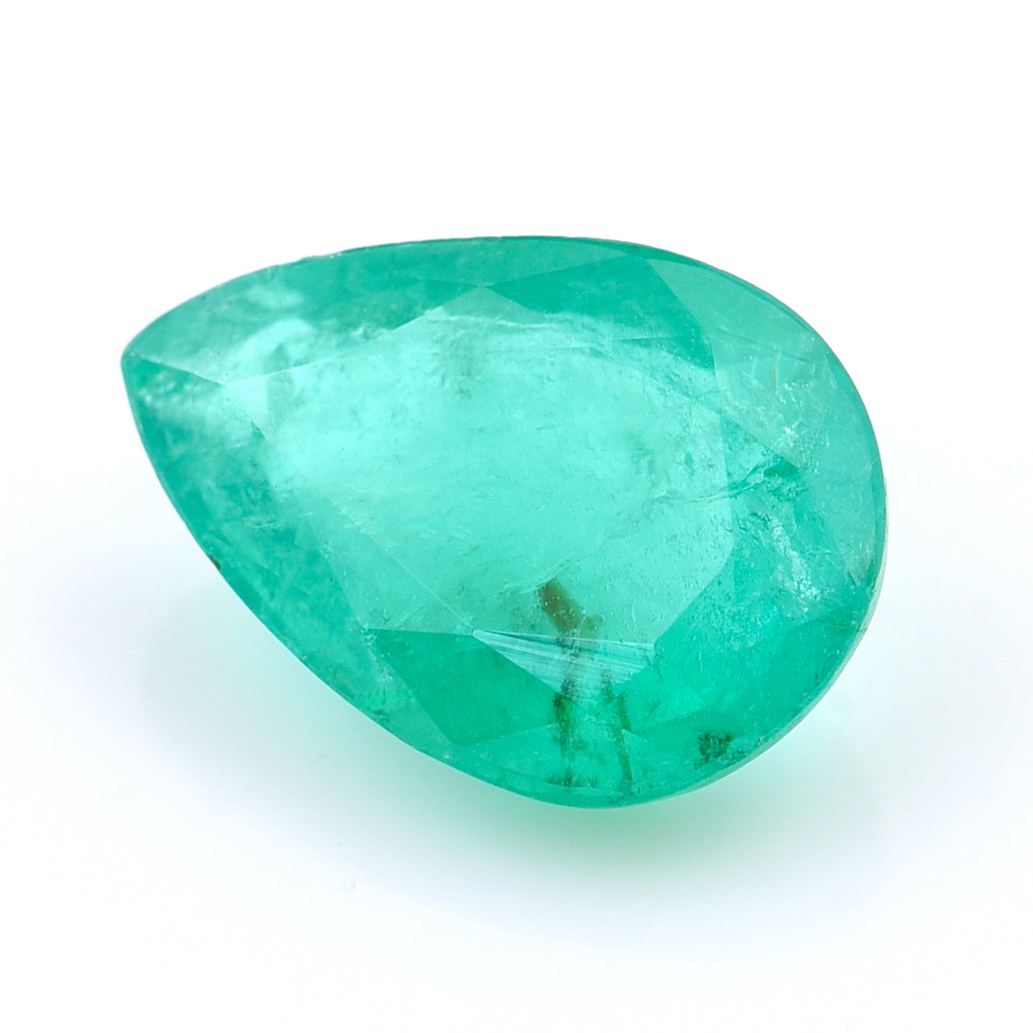 2.54 Natural Beryl Emerald Pear Mixed Cut Gemstone