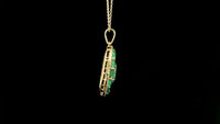 3.02 Ct Oval Emerald 14K Gold Pendant