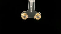 2.24 Ct Round Sapphire 14K Gold Earrings