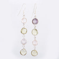 10.40 Ct Lemon Quartz 925 Sterling Silver Earrings