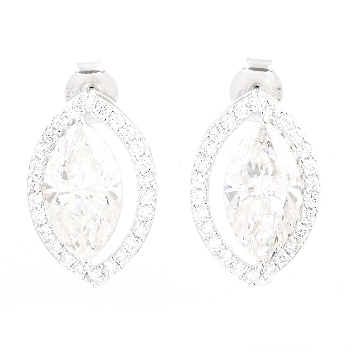 6.33 Carat Lab Grown Diamond 14K Gold Earrings