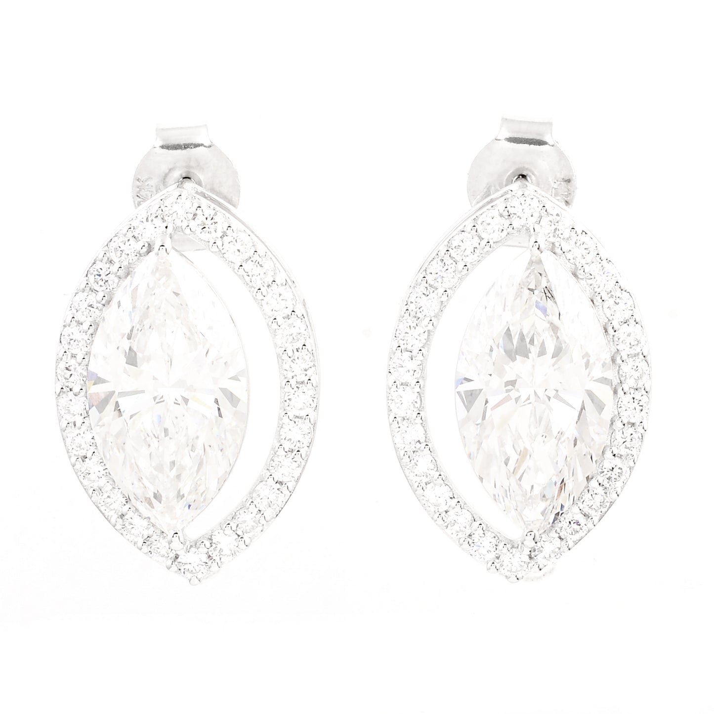6.33 Carat Lab Grown Diamond 14K Gold Earrings