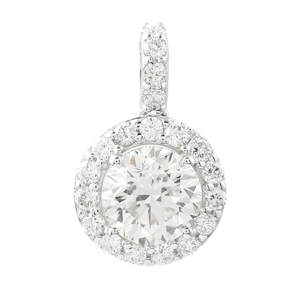 1.95 Carats Lab Grown Diamond 14K Gold Pendant